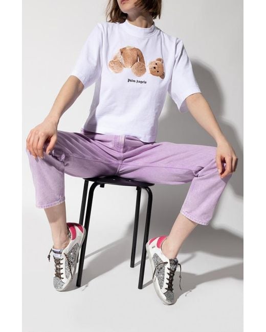 Golden Goose Deluxe Brand White Superstar Glitter Lace-Up Sneakers
