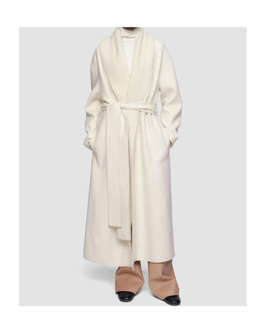 Joseph White Rica Double Face Cashmere Coat