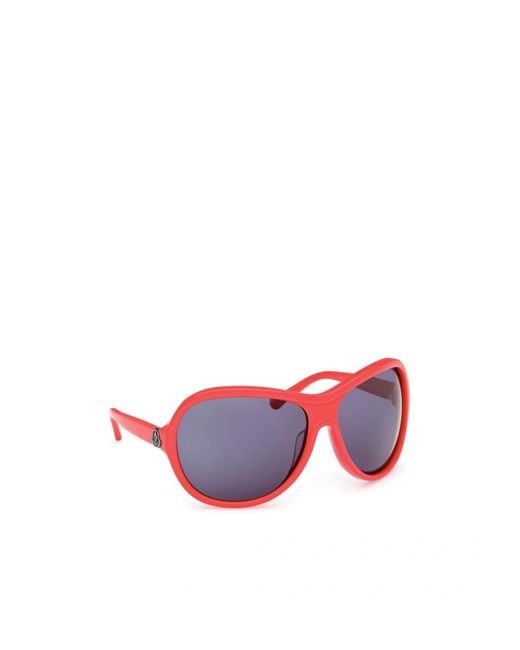 Moncler Pink Eyewear Butterfly Frame Sunglasses