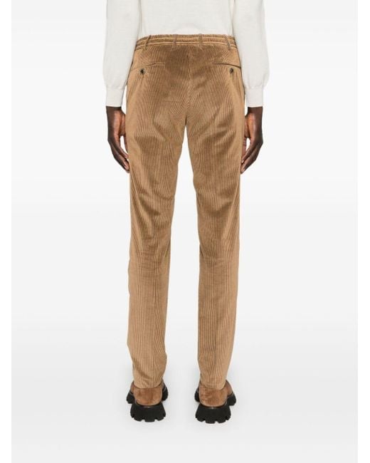 PT01 Brown Corduroy Casual Pants for men
