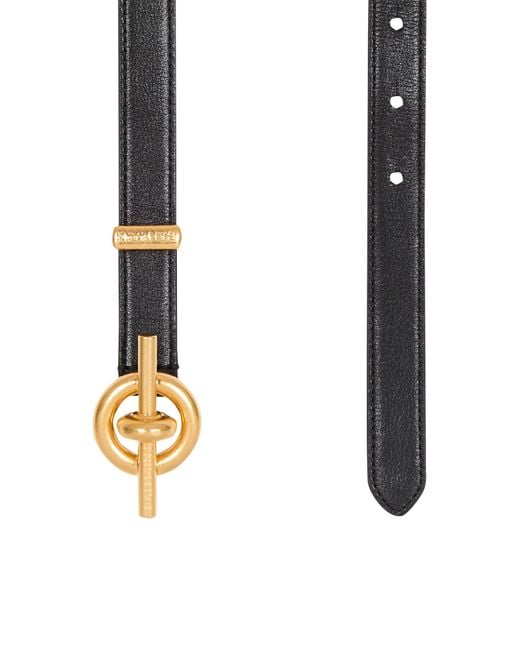 Balmain White T-Bar Belt for men