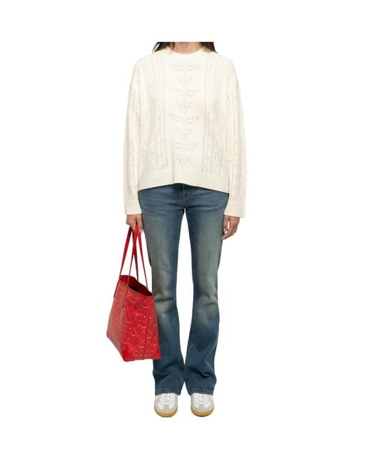 Zadig & Voltaire White Crew-Neck Sweater