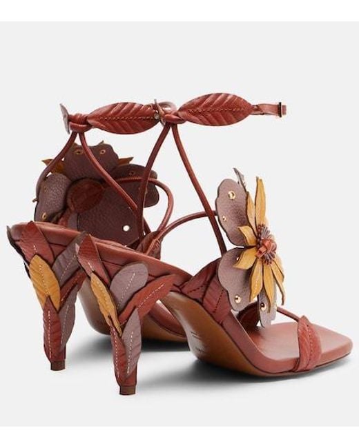 Zimmermann Pink Square-Toe Sandals