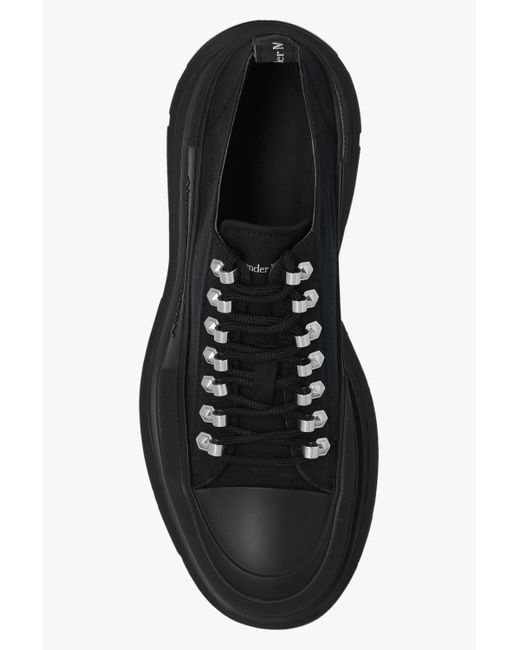 Alexander McQueen Black Tread Slick Sneakers for men