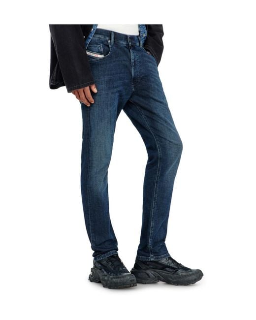 DIESEL Blue 2032 D-Krooley-Bw Joggjeans Straight-Leg Jeans for men