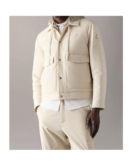 Moose Knuckles Natural Long-Sleeved Down Jacket for men