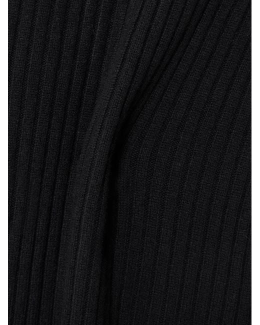 arch4 Black Ribbed Knit Skirt