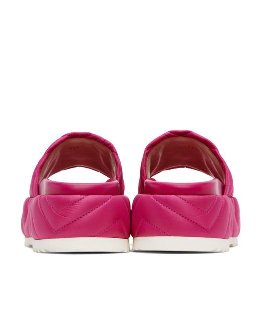 Gucci Pink Thick-Soled Slippers
