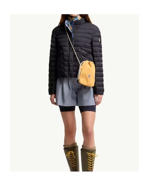 Moncler Blue Grenoble Madulains Logo Patch Quilted Jacket