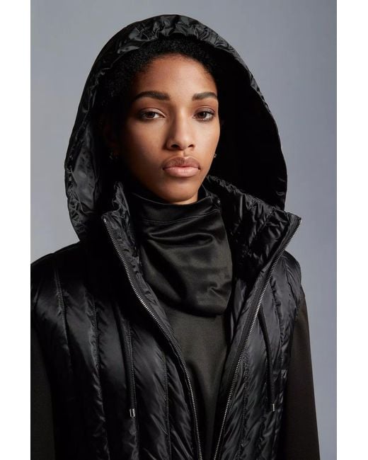 Moncler Black Drava Long Down Gilet