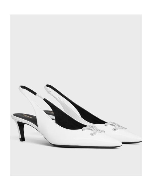 Céline White Alma Triomphe Slingback