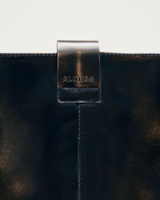Alohas Black Round-Toe Biker Boots