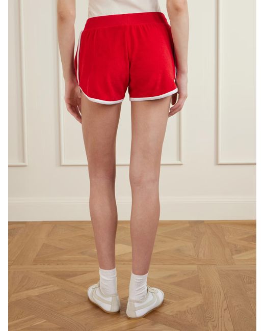 Polo Ralph Lauren Red Cotton Blend Terry Shorts