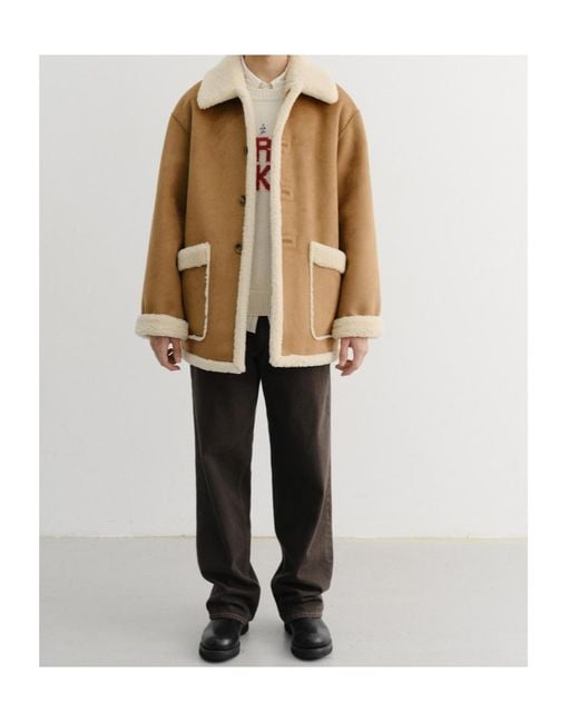 DUNST Natural Reversible Shearling Jacket for men