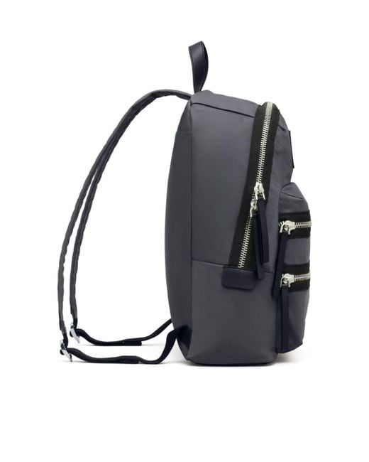 Marc Jacobs Black The Biker Logo-Patch Zipped Large Backpack