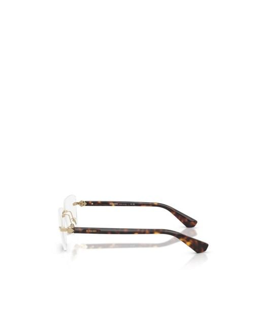 Burberry White Eyewear Rimless Frame Glasses for men