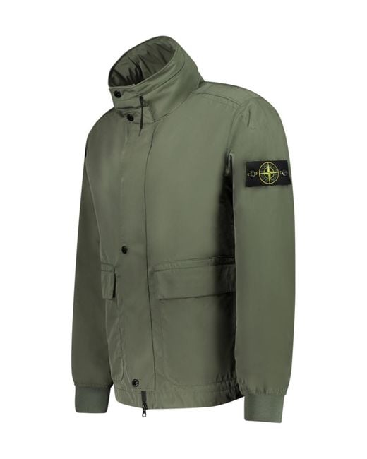 Stone Island Green Logo Patch Jacket for men