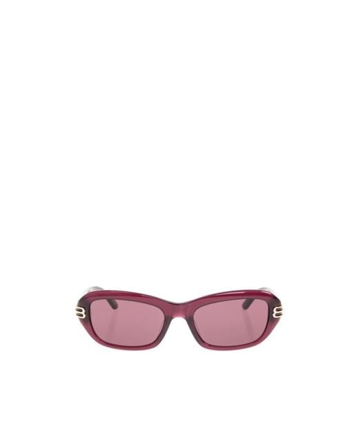 Balenciaga Pink Eyewear Rectangle Frame Sunglasses