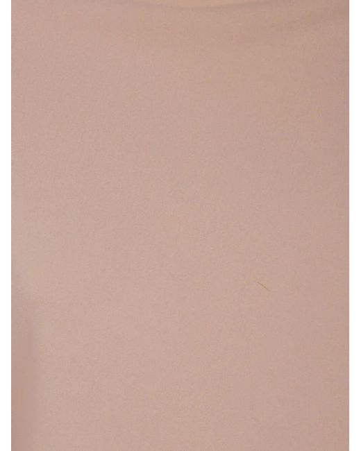 Alberta Ferretti Pink High-Neck Cape-Sleeved Top