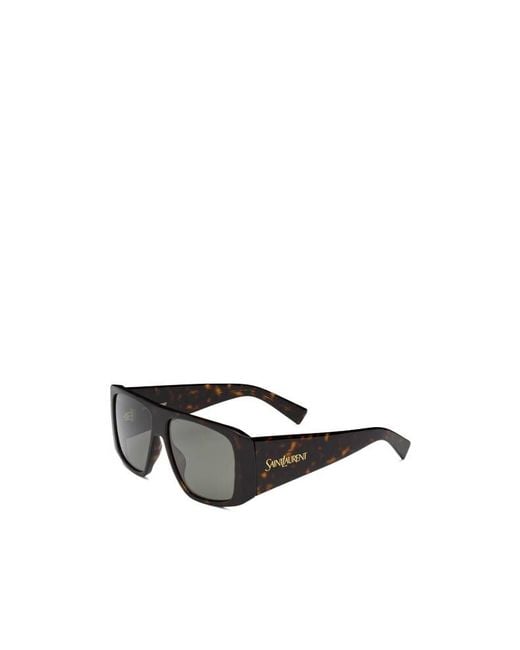 Saint Laurent Black Eyewear Square Frame Sunglasses