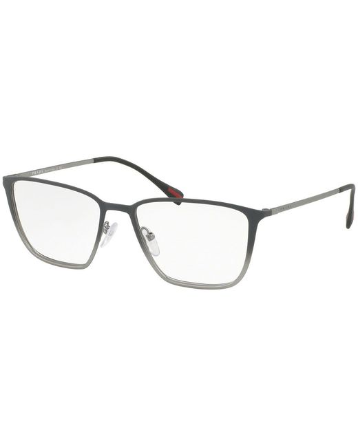 Prada Linea Rossa White Logo Flat Mirror for men