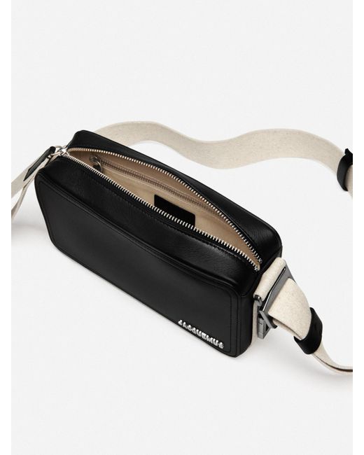 Jacquemus Black Zipper Shoulder Bag for men