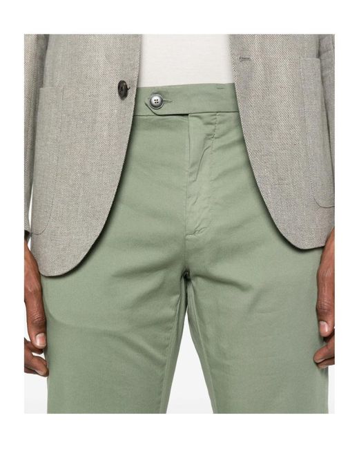 Canali Green Belt Loops Slacks for men