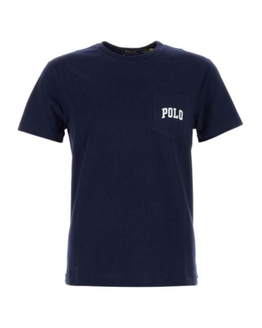 Polo Ralph Lauren Blue Polo Bear Printed Crewneck T-Shirt for men