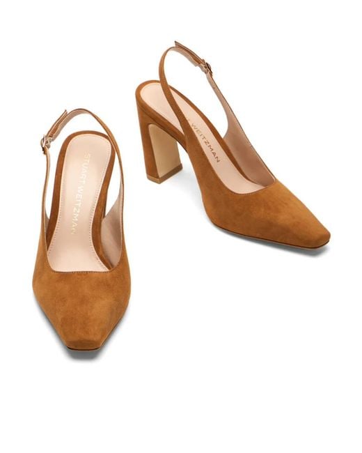 Stuart Weitzman Brown Stassi Slingback 85