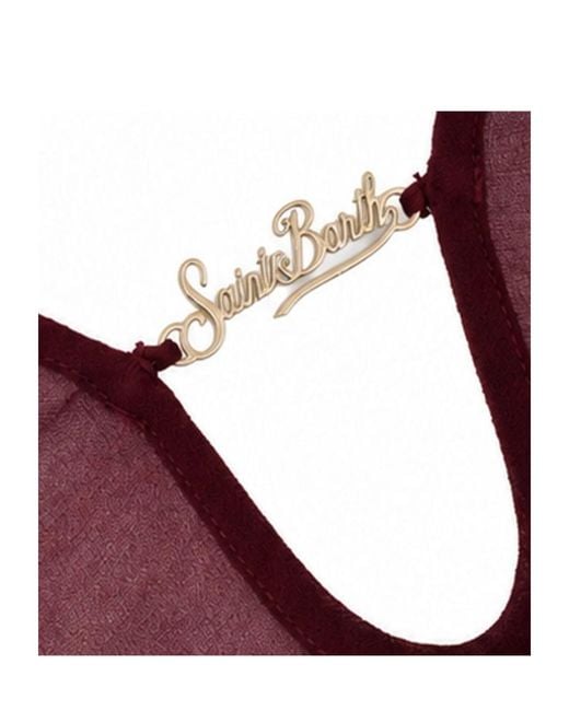 Mc2 Saint Barth Purple Logo Detailed Dress