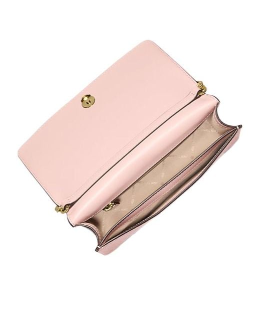 Michael Kors Pink Jet Set Medium Signature Logo Crossbody Bag