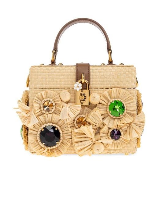 Dolce & Gabbana Metallic Crystal-Embellished Tote Bag