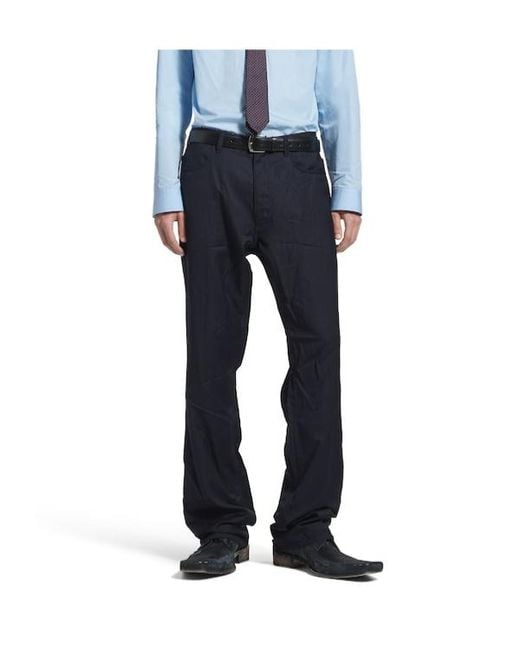 Balenciaga Blue Straight-Leg Tailored Pants for men