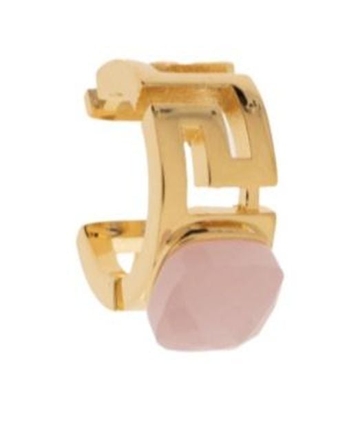 Versace Metallic Greca Stone Ear Cuff Earring