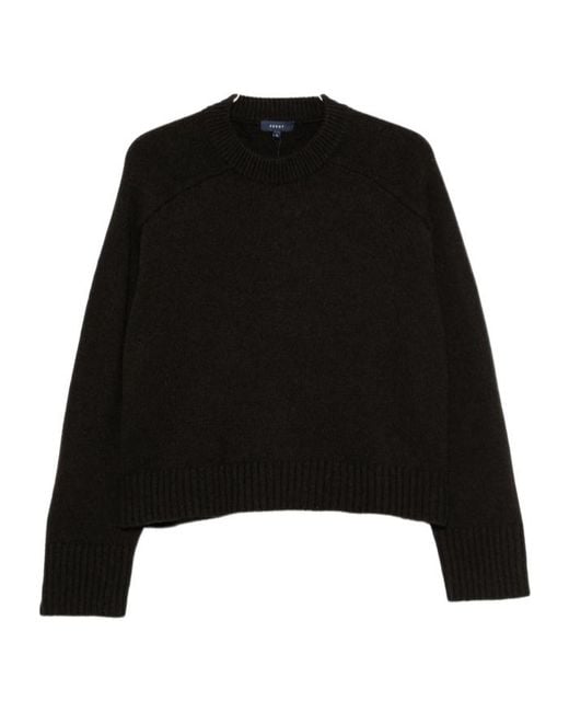 Soeur Black Crew-Neck Knit Sweater