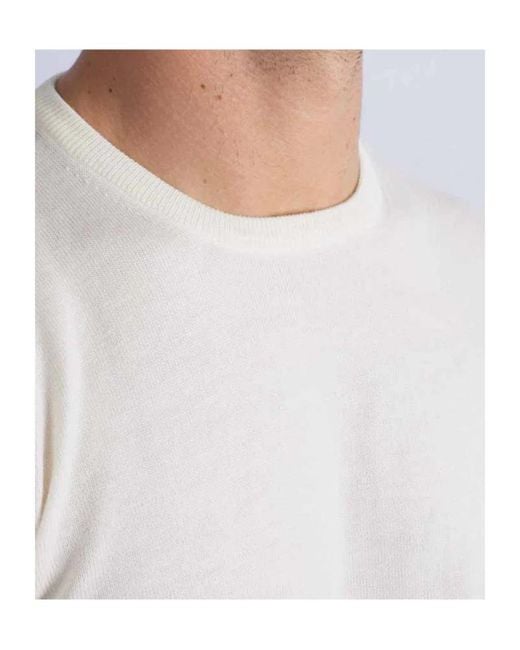 Gran Sasso White Crew Neck Sweater for men