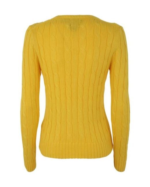 Polo Ralph Lauren Yellow Pony Embroidered Crewneck Jumper