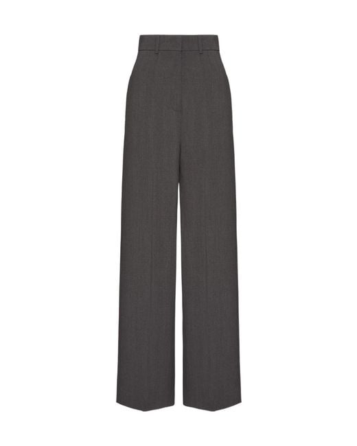 Valentino Gray Pap Wide Leg Trousers