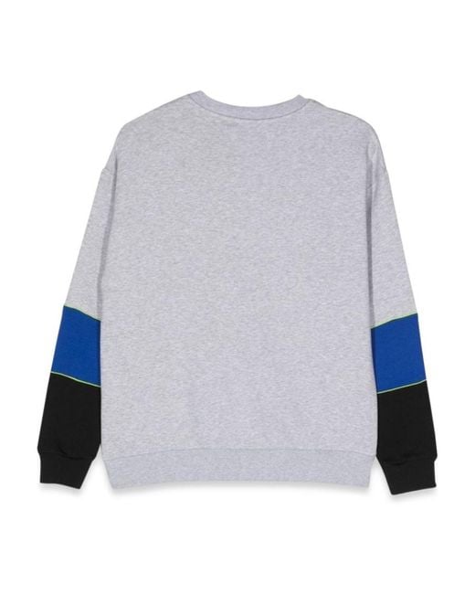 KENZO Gray Pattern Splicing Sweater