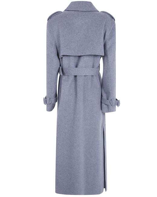Jonathan Simkhai Blue 'Rumi' Belted Long Coat