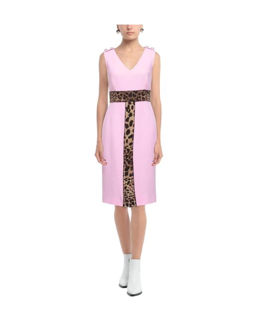 Dolce & Gabbana Pink Midi Dress