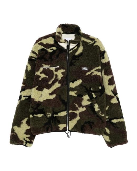 Rhude Multicolor Camouflage-Print Logo-Embroidered Jacket for men