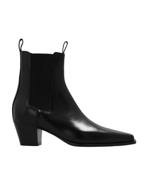 Totême Black Totême The City Pointed-Toe Chelsea Boot