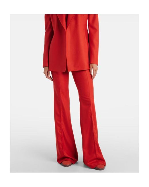 Gabriela Hearst Red Casual Trousers With Belt Loops