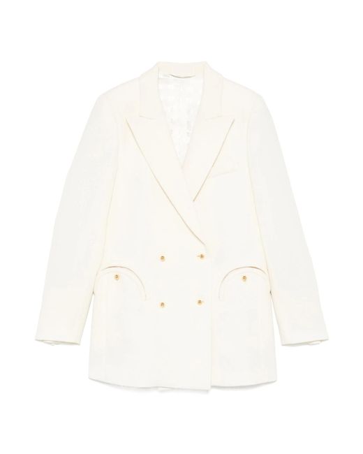 Blazé Milano White Blazé Milano Resolute Double Breasted Blazer