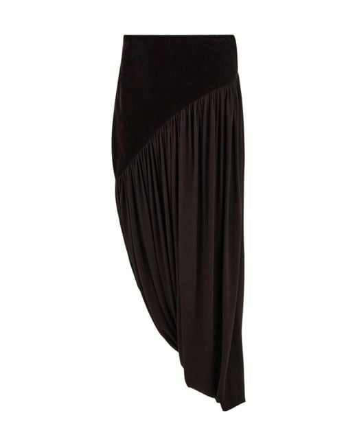 Ferragamo Black Draped Skirt