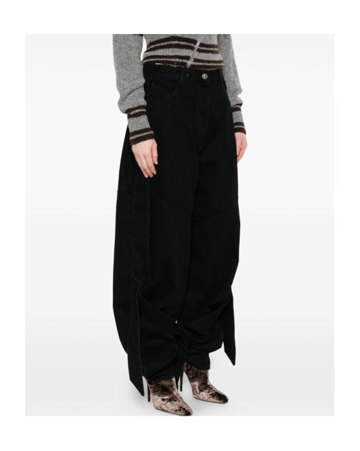 The Attico Black Jeans With Belt Loops