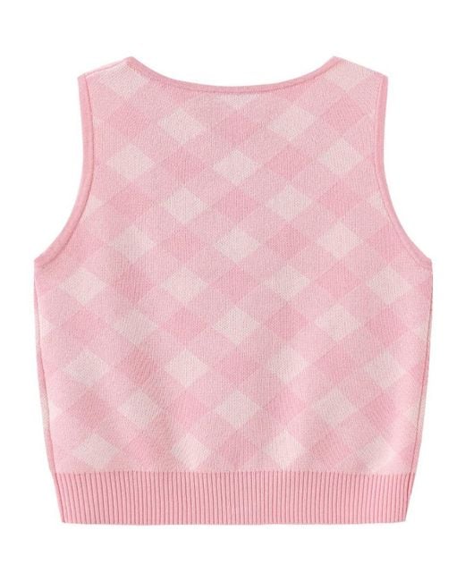 Marissa Chiara Pink Zippered Knitted Vest