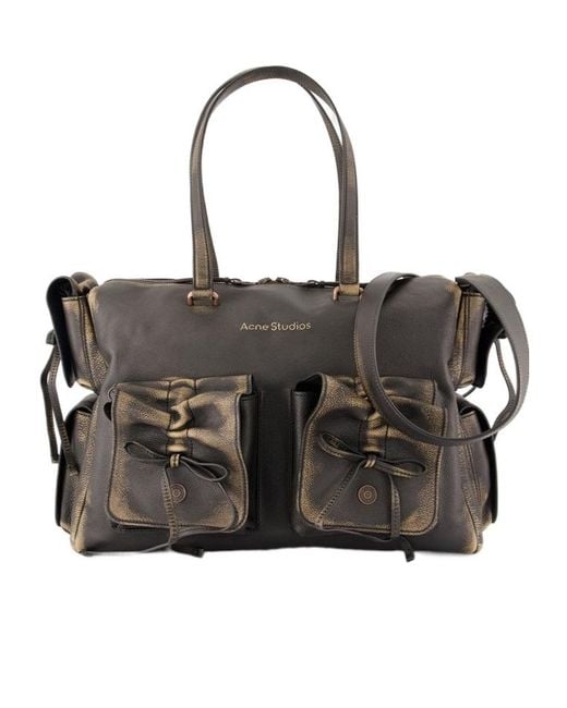 Acne Black Multi-Pocket Shoulder Bag