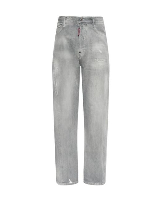DSquared² Gray Distressed Jeans for men